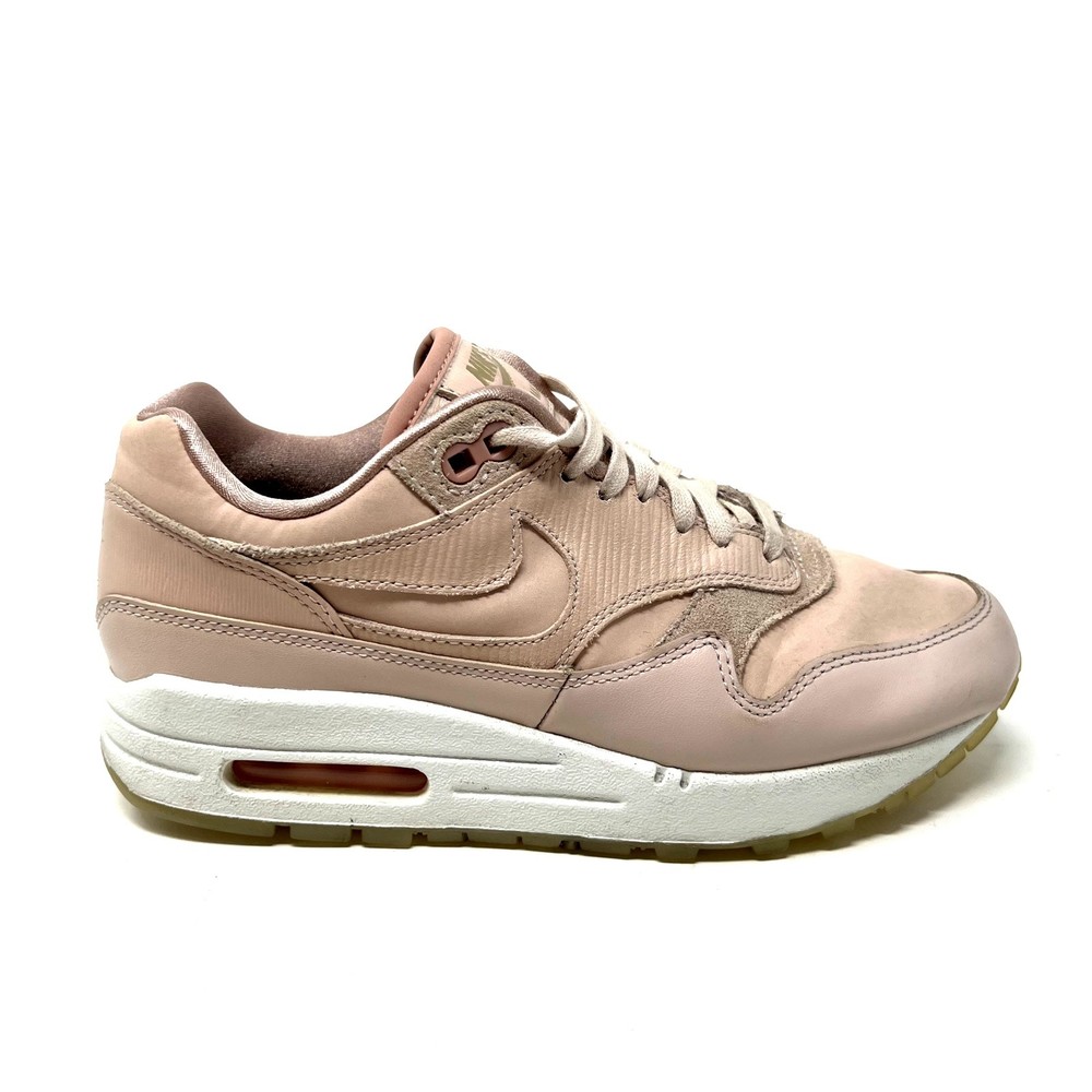Nike Womens 6.5 Air Max 1 PRM Particle Beige Pink White Shoes Sneaker 454746-206